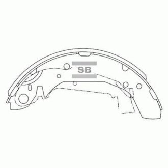 Колодки тормозные барабанные задние, комплект Hi-Q (SANGSIN) SA111
