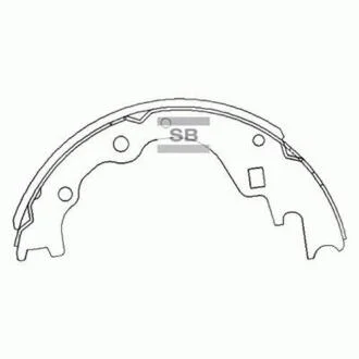 Колодки тормозные барабанные задние, комплект Hi-Q (SANGSIN) SA127