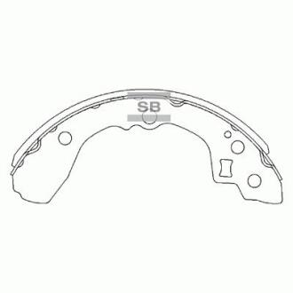 Колодки тормозные барабанные задние, комплект Hi-Q (SANGSIN) SA137