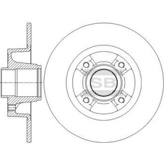 Тормозной диск задний Hi-Q (SANGSIN) SD3064