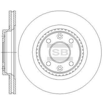 Тормозной диск передний вентилируемый Hi-Q (SANGSIN) SD3066