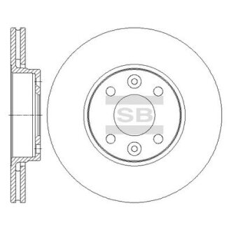 Тормозной диск передний вентилируемый Hi-Q (SANGSIN) SD3067