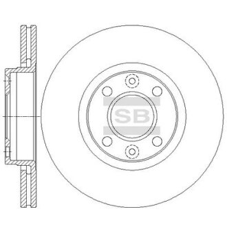 Тормозной диск передний вентилируемый Hi-Q (SANGSIN) SD3069