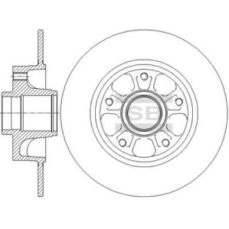 Тормозной диск задний Hi-Q (SANGSIN) SD3070