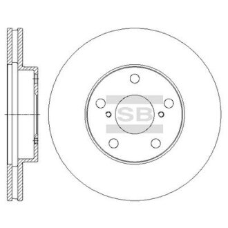 Тормозной диск передний вентилируемый Hi-Q (SANGSIN) SD4050