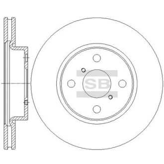 Тормозной диск передний вентилируемый Hi-Q (SANGSIN) SD4620