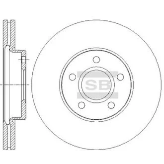 Тормозной диск передний вентилируемый Hi-Q (SANGSIN) SD5302