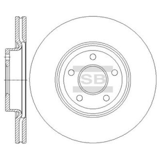 Тормозной диск передний вентилируемый Hi-Q (SANGSIN) SD5313