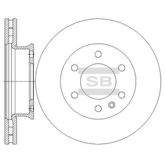 Тормозной диск передний вентилируемый Hi-Q (SANGSIN) SD5601