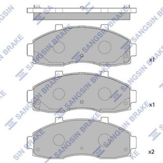 Тормозные колодки дисковые передние, комплект Hi-Q (SANGSIN) SP1091