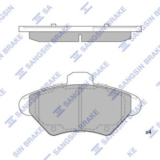 Тормозные колодки дисковые передние, комплект Hi-Q (SANGSIN) SP1262