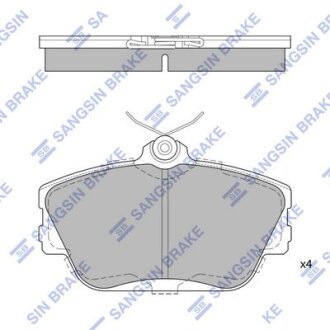 Тормозные колодки дисковые передние, комплект Hi-Q (SANGSIN) SP1268
