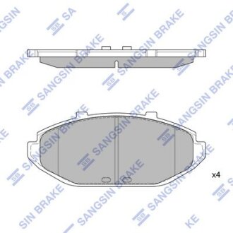 Тормозные колодки дисковые передние, комплект Hi-Q (SANGSIN) SP1287