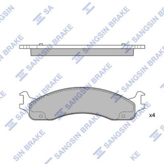 Тормозные колодки дисковые передние, комплект Hi-Q (SANGSIN) SP1291