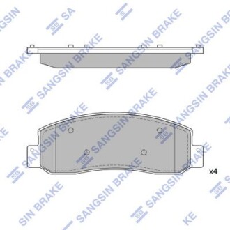 Тормозные колодки дисковые передние, комплект Hi-Q (SANGSIN) SP1303