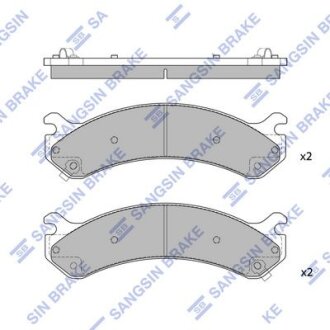 Тормозные колодки дисковые передние, комплект Hi-Q (SANGSIN) SP1309