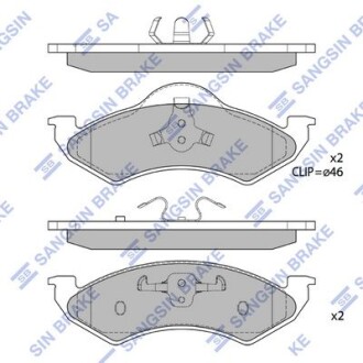 Тормозные колодки дисковые передние, комплект Hi-Q (SANGSIN) SP1310