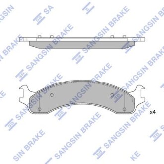 Тормозные колодки дисковые передние, комплект Hi-Q (SANGSIN) SP1311