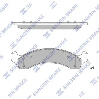 Тормозные колодки дисковые передние, комплект Hi-Q (SANGSIN) SP1311
