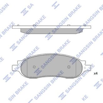 Тормозные колодки дисковые задние, комплект Hi-Q (SANGSIN) SP1353