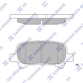 Тормозные колодки дисковые задние, комплект Hi-Q (SANGSIN) SP1364