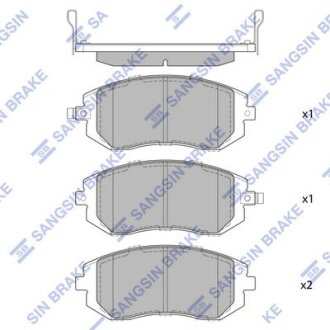 Тормозные колодки дисковые передние, комплект Hi-Q (SANGSIN) SP1367