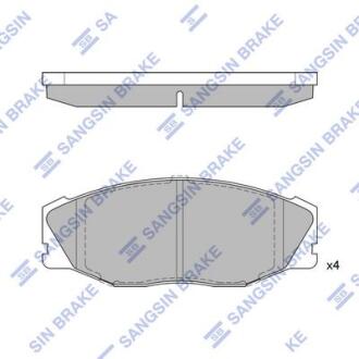 Тормозные колодки дисковые передние, комплект Hi-Q (SANGSIN) SP1421