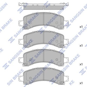 Тормозные колодки дисковые задние, комплект Hi-Q (SANGSIN) SP1558