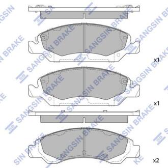 Тормозные колодки дисковые передние, комплект Hi-Q (SANGSIN) SP1561