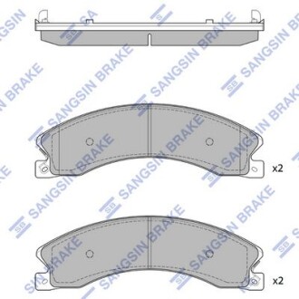 Тормозные колодки дисковые передние, комплект Hi-Q (SANGSIN) SP1615