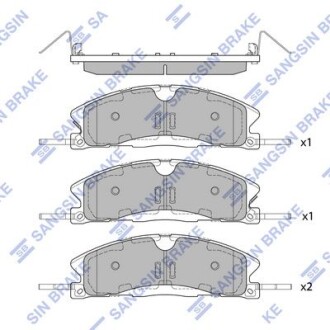 Тормозные колодки дисковые передние, комплект Hi-Q (SANGSIN) SP1620