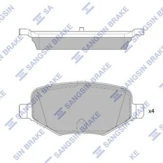 Тормозные колодки дисковые задние, комплект Hi-Q (SANGSIN) SP1717A