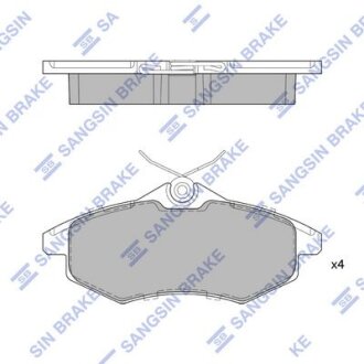 Тормозные колодки дисковые передние, комплект Hi-Q (SANGSIN) SP1747