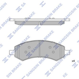 Тормозные колодки дисковые передние, комплект Hi-Q (SANGSIN) SP1785