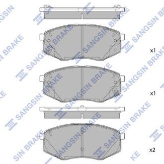 Гальмівні колодки Hi-Q (SANGSIN) SP1847