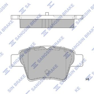 Тормозные колодки дисковые задние, комплект Hi-Q (SANGSIN) SP2153