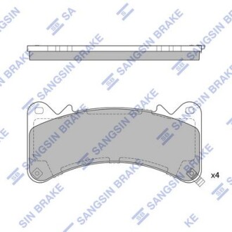 Тормозные колодки дисковые передние, комплект Hi-Q (SANGSIN) SP4115