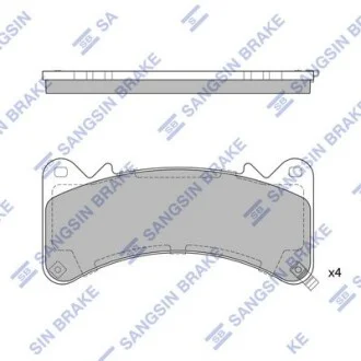 Тормозные колодки дисковые передние, комплект Hi-Q (SANGSIN) SP4115