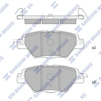 Тормозные колодки дисковые задние, комплект Hi-Q (SANGSIN) SP4120