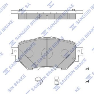 Тормозные колодки дисковые передние, комплект Hi-Q (SANGSIN) SP4123
