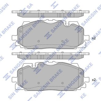 Тормозные колодки дисковые передние, комплект Hi-Q (SANGSIN) SP4128