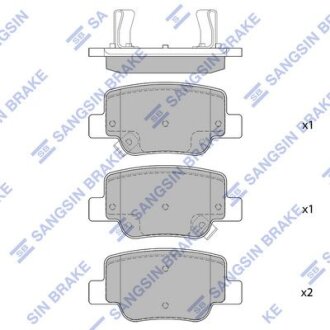 Тормозные колодки дисковые задние, комплект Hi-Q (SANGSIN) SP4142
