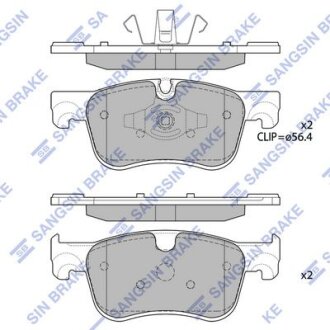 Тормозные колодки дисковые передние, комплект Hi-Q (SANGSIN) SP4209