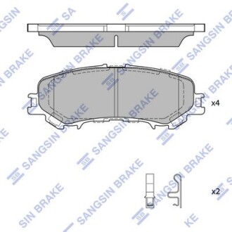 Тормозные колодки дисковые задние, комплект Hi-Q (SANGSIN) SP4220