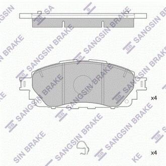 Тормозные колодки дисковые передние, комплект Hi-Q (SANGSIN) SP4264