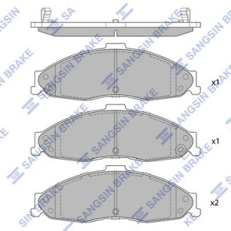 Тормозные колодки дисковые передние, комплект Hi-Q (SANGSIN) SP4300