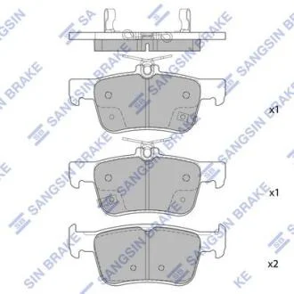 Тормозные колодки дисковые задние, комплект Hi-Q (SANGSIN) SP4315