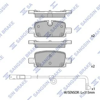 Тормозные колодки дисковые задние, комплект Hi-Q (SANGSIN) SP4395
