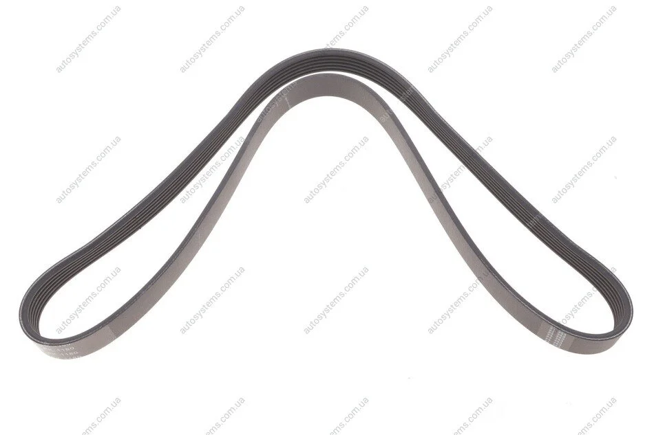 Ремінь генератора Fiat Doblo 1.3D Multijet/Ducato 2.0JTD 01-/VW Caddy 1.4/1.6 96- (6PK1180) HUTCHINSON 1180 K 6 (фото 1)
