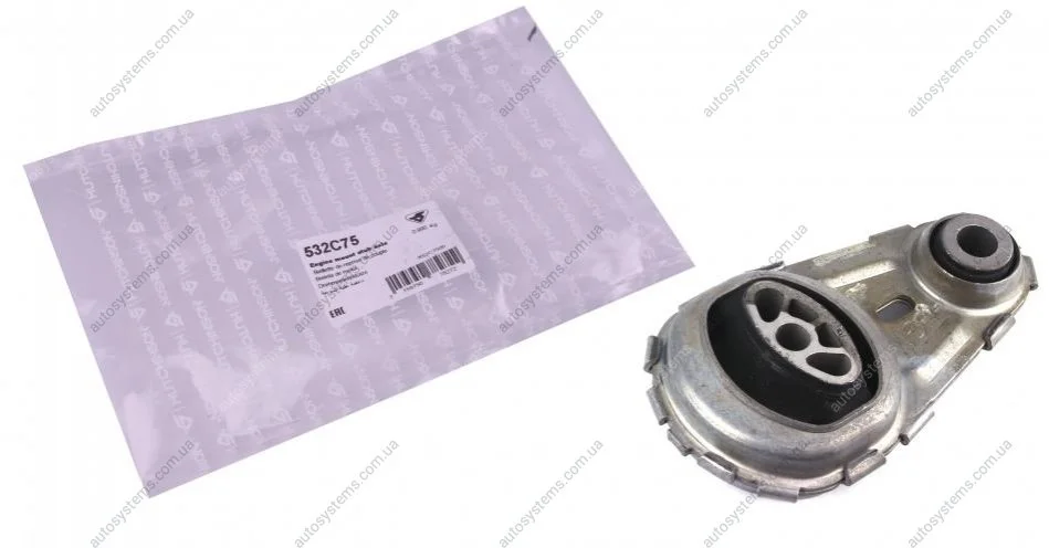 Подушка двигуна (задня/нижня) Renault Megane/Scenic 1.5dCI 09- (косточка) HUTCHINSON 532C75 (фото 1)